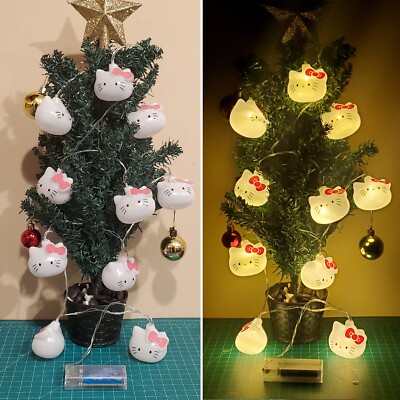 Hello Kitty Christmas lights 🎀 10 Christmas tree rope string