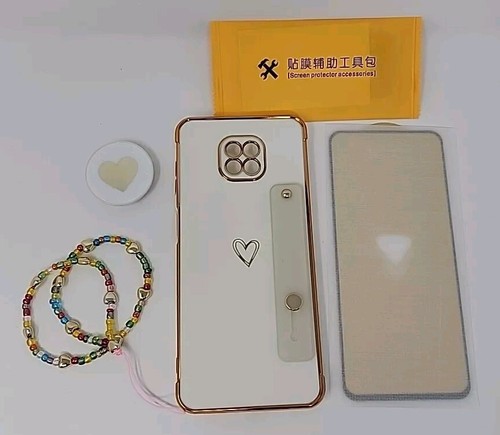 Likiyami 3in1 for Motorola Moto G Power 2021 Case Heart White & Gold 6.6" +Chain - Zdjęcie 17 z 24