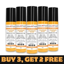 10ml. Egyptian Musk Perfume Roll On Bottle Body Oil, 1/3oz Scented Fragrance Oil