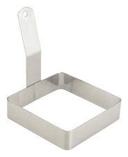 4" Egg Ring, Square, S/S (12 Each)