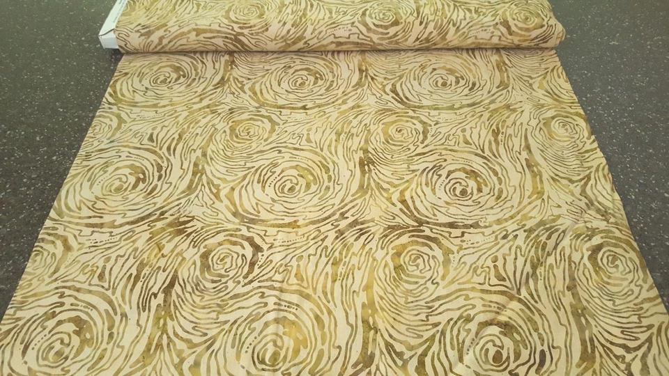 Ocean Tides Bali Batiks BTY Benartex Wood Grain Natural Tan - Image 3 of 3