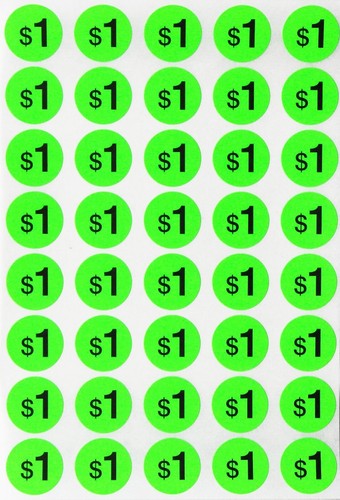 Round Stickers 19mm Color Coding Labels 3/4 Inch Neon Green Garage Sale 1040 Pcs - Picture 16 of 31
