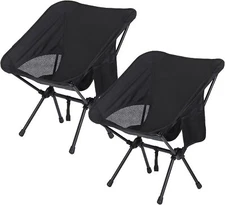 2-Pack Collapsible Camp Chairs w/Carrying Bag Outdoor Chair Camping Hiking