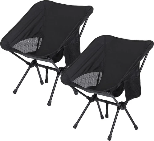 2-Pack Collapsible Camp Chairs w/Carrying Bag Outdoor Chair Camping Hiking
