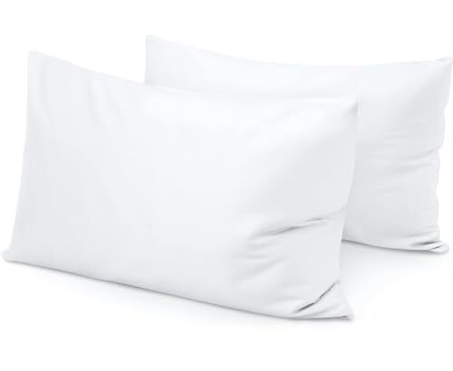 Travel Pillow Case 14x20 Size Egyptian Cotton Toddler Travel 14" x 20" White