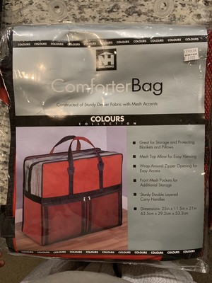 Red Zippered Mesh Comforter Storage Bag Ebay