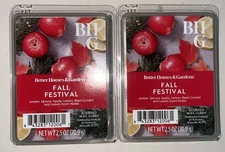 Better Homes & Gardens Scented Wax Melts FALL FESTIVAL / 2 Packs / 2.5 Oz Each