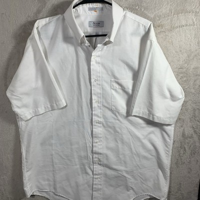 Vintage Arrow Dover Shirt Adult 17.5 Tall White USA Mens 2245