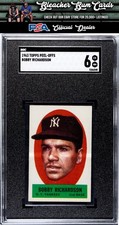 1963 Topps Peel-Offs Bobby Richardson Instruction Back SGC 6