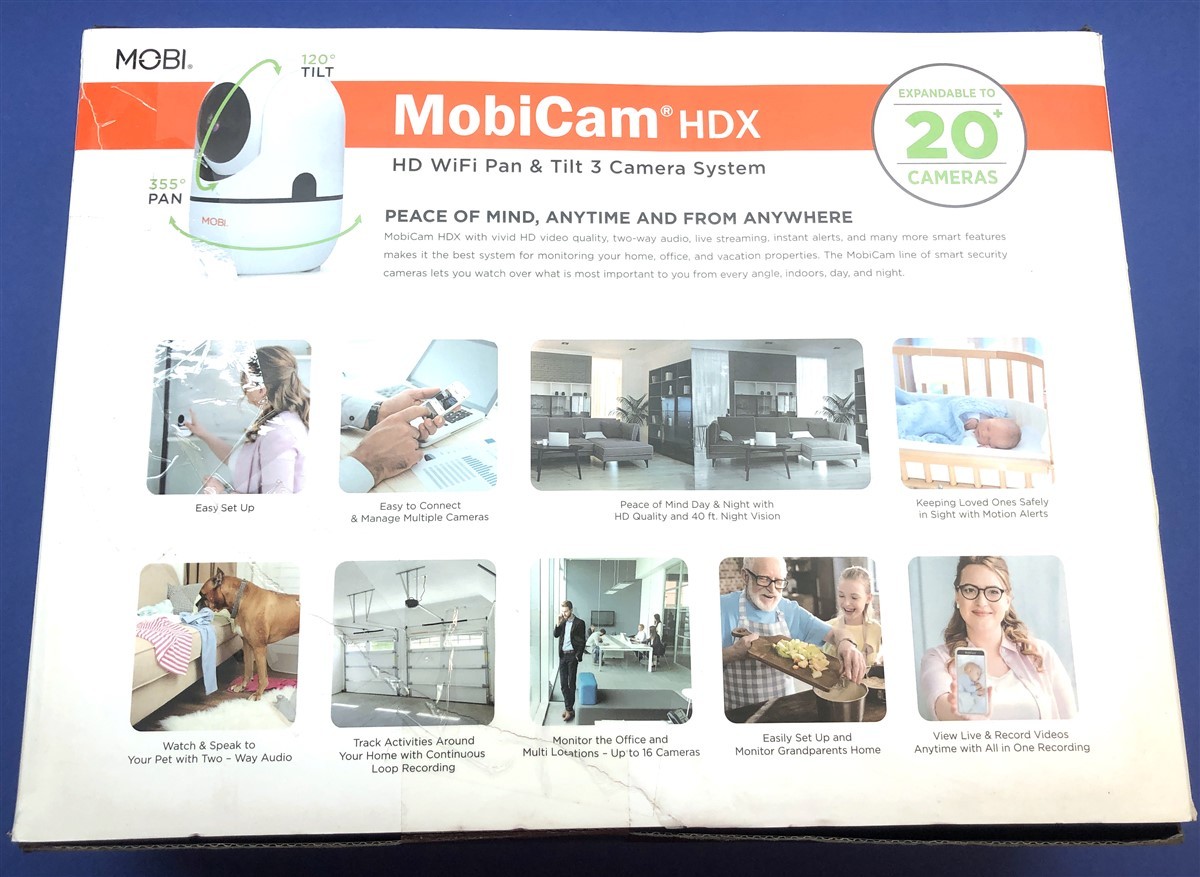 3 Pack MOBI Cam HDX Smart HD Pan Tilt Wi-Fi Baby Monitoring Camera Night Vision