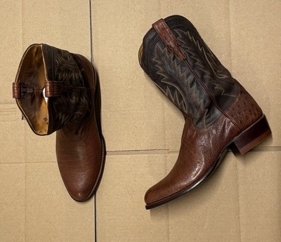 Tecovas “The Weston” Russet Smooth Ostrich Western Cowboy 