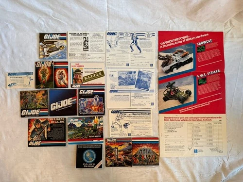 1980s GIJOE Catalog Figure Insert Mail Away Booklet brochure Lot Hasbro Direct