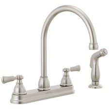 Peerless P2865LF-SS Elmhurst Two-Handle Kitchen Faucet with Spray Deck-Mount,...