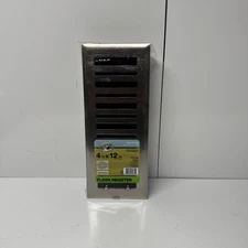 Hampton Bay Contemporary 4x12 Brushed Nickel Steel Floor Register Vent DD