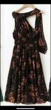Womens Ulla Johnson Silk Halterneck Fit & Flare Midi Dress, Size 6