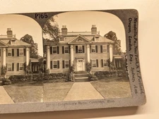 Keystone Stereoview Photo Longfellow's Home Cambridge Massachusetts
