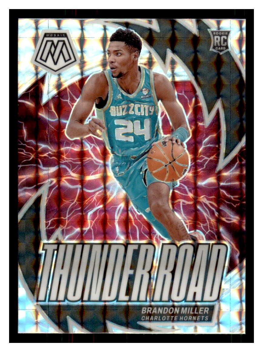 Brandon Miller 2023-24 Panini Mosaic RC Thunder Road Mosaic #19 Hornets
