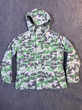 Burton Digital Camo Nylon Full Zip Hooded Coat Boys Size M Ski Snowboarding