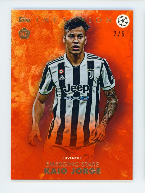 2021-22 Kaio Jorge Topps Inception Emerging Stars Orange Juventus Rookie Card /5