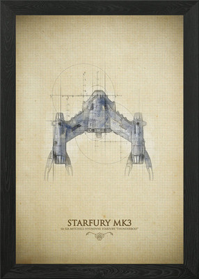 Babylon 5 StarFury Framed Wall Art Poster Canvas Print Picture