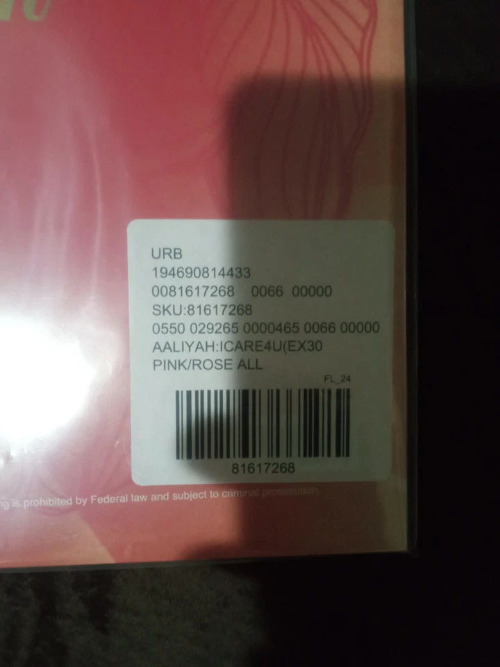 Aaliyah I Care 4 U Pink Vinyl Colored Limited Edition Sealed Mint 5000 Copies - Image 4 of 4