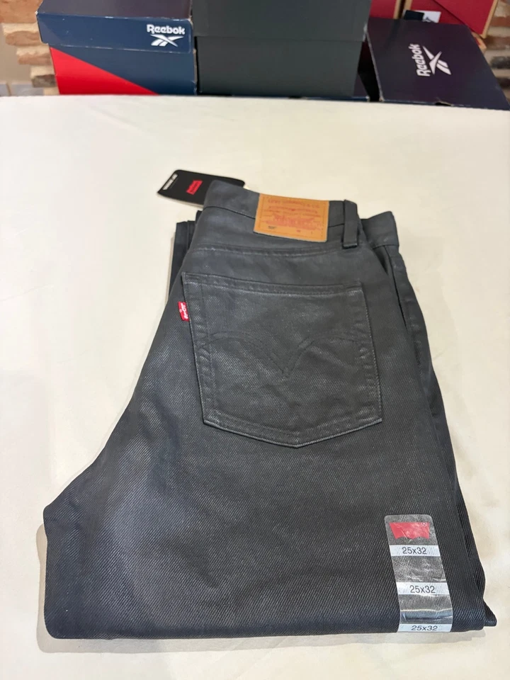 Levi's 501 Original Femme Neuf - Jean Enduit Gris Anthracite Taille 25x32 - Photo 2/4