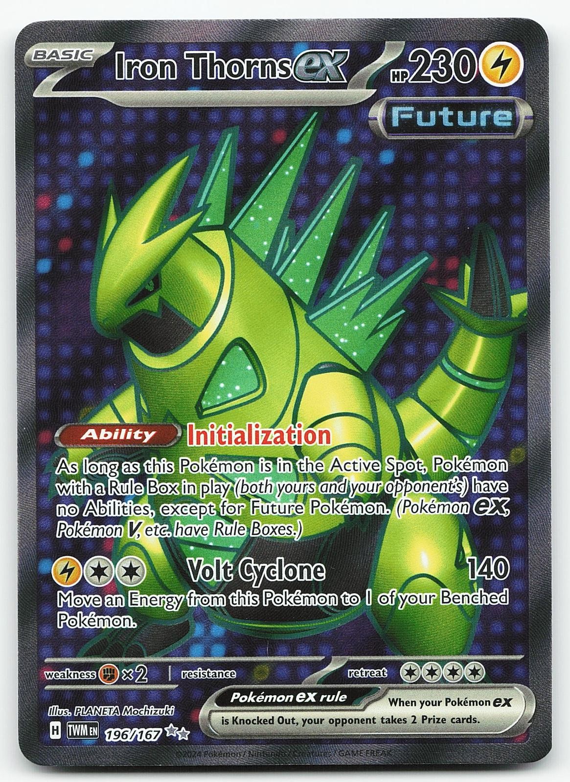 Pokemon Iron Thorns ex 196/167 Twilight Masquerade Ultra Rare Holo NM