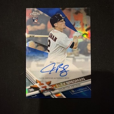 2017 Topps Chrome - Rookie Autographs Alex Bregman #RA-AB Blue Refractor 52/150