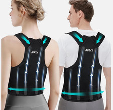 NEOPRENE MAGNETIC POSTURE CORRECTOR BAD BACK LUMBAR SHOULDERs SUPPORT BELT BRACE
