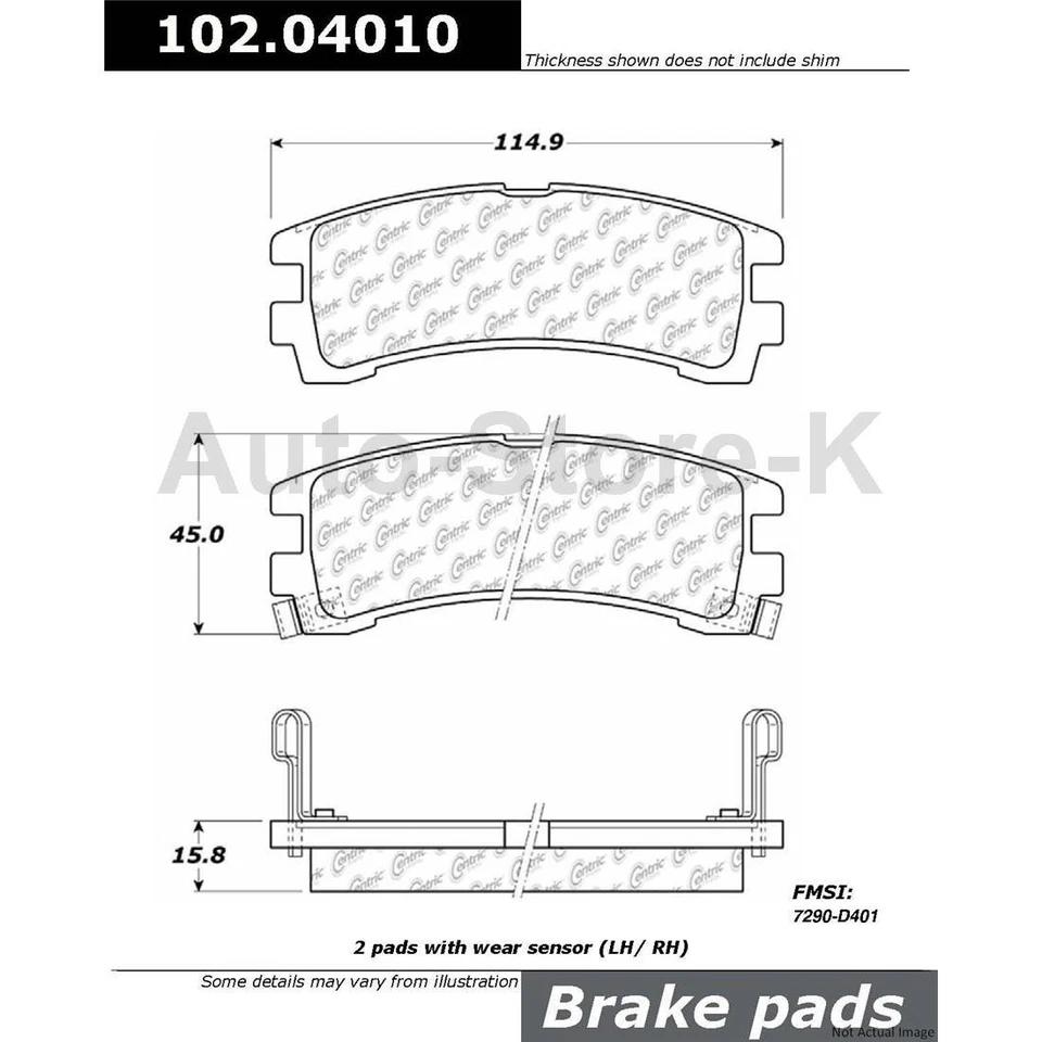 Juego de rotores de freno traseros + pastillas de freno para Nissan Pathfinder 1988 - 1993 1994 1995 Foto 4 de 4