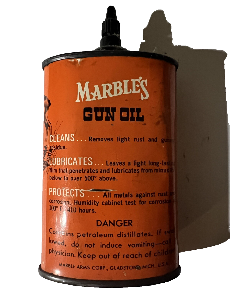 VINTAGE MARBLES GUN OIL TIN CAN OILER 3OZ | eBay