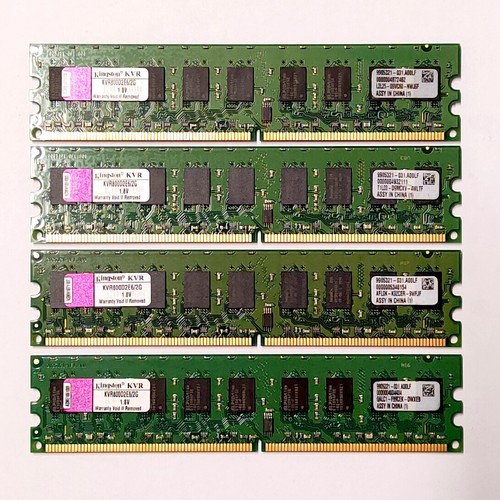 Memoria RAM DDR2 8GB 4x 2GB Kingston KVR800D2E6/2G batch Hynix