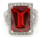 12CT  Fire Garnet 925 Sterling Silver Ring Jewelry Sz 7 F8-2 — photo 1