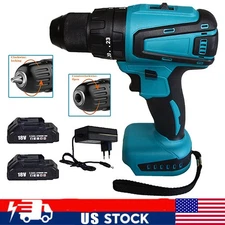 18V MAX Drill Driver Set, Cordless Drill with Battery and Charger, LED Tools