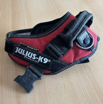 Julius-K9 IDC Power Brustgeschirr Nylon rot/schwarz Mini verstellbar Griff
