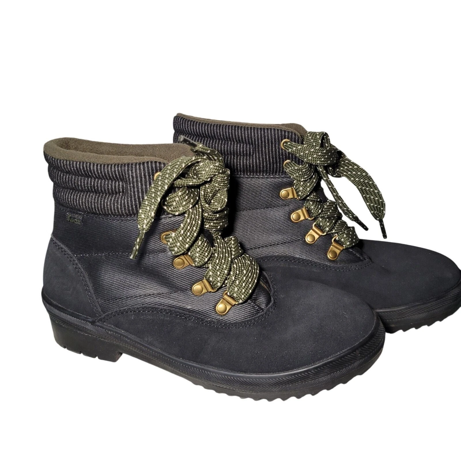 Keds Women's Black Camp Suede Waterproof Boots Size 7.5