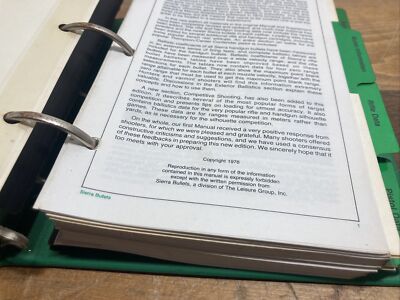 Sieraリローディングマニュアル Sierra Reloading Manual 6th edition - 週末猟師