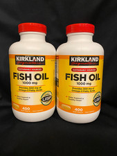 2 Pack - Kirkland Signature Omega-3 Fish Oil 1000 mg 800 ct softgels - EXP 01/26