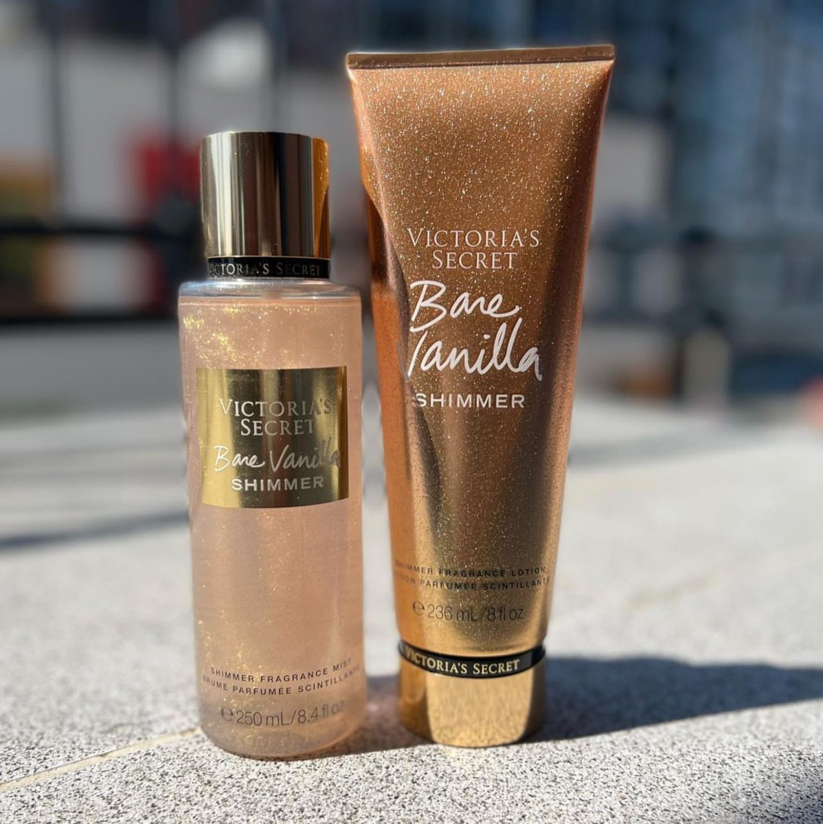 Victoria’s Secret Bare Vanilla Shimmer Mist Spray 250ml and Body Lotion Set  BN