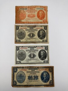 1943 Netherlands East Indies 50 Cents P110, 1 Gulden P111, 5 Gulden P113 SPC251