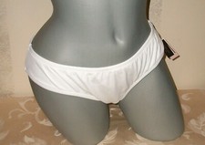 NWT Victoria Secret L White Matte Malta Ruched Back Cheeky Bikini Bottom