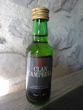 Mignonnette bouteille Clan Campbell Noble Scotch whisky 5 cl trè bon état pleine
