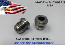 8AN, AN8 MALE STAINLESS STEEL WELD ON / WELD IN FITTING BUNG QTY:2