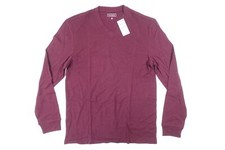 CLUB ROOM RED PLUM MEDIUM VNECK LIGHT SWEATER MENS NWT NEW