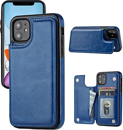 iPhone 11 Wallet Case with Card Holder,Premium PU Leather Kickstand Card Slots C