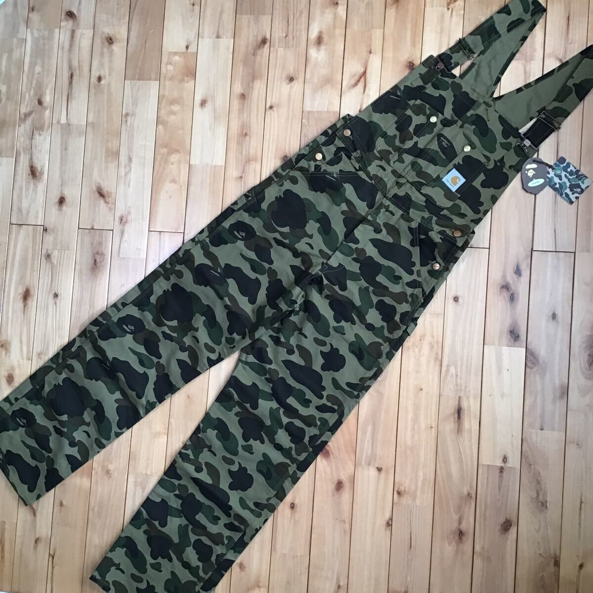 BAPE × carhartt Overall 1st camo green A Bathing Ape Size M BAPE × carhartt Overall 1st camo green A Bathing Ape Size M