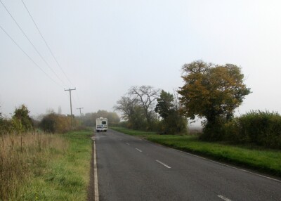 Photo 6x4 On the B1046 Longstowe After midday on autumn day on which fog  c2015