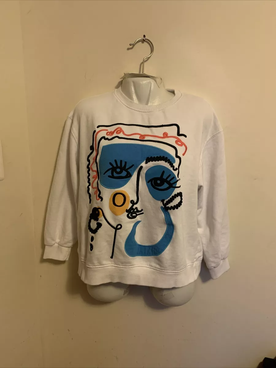 White clearance face sweater