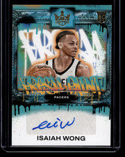 Isaiah Wong Autograph /125 Rookie Fresh Paint Court Kings 2023-24 Pacers AUTO RC