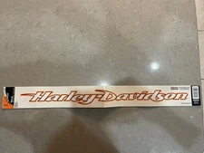 Chroma  33400 Orange Harley Davidson Script Windshield Decal 20 1/2" x 2"